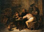 BROUWER, Adriaen Interior of a Smoking Room oil painting reproduction